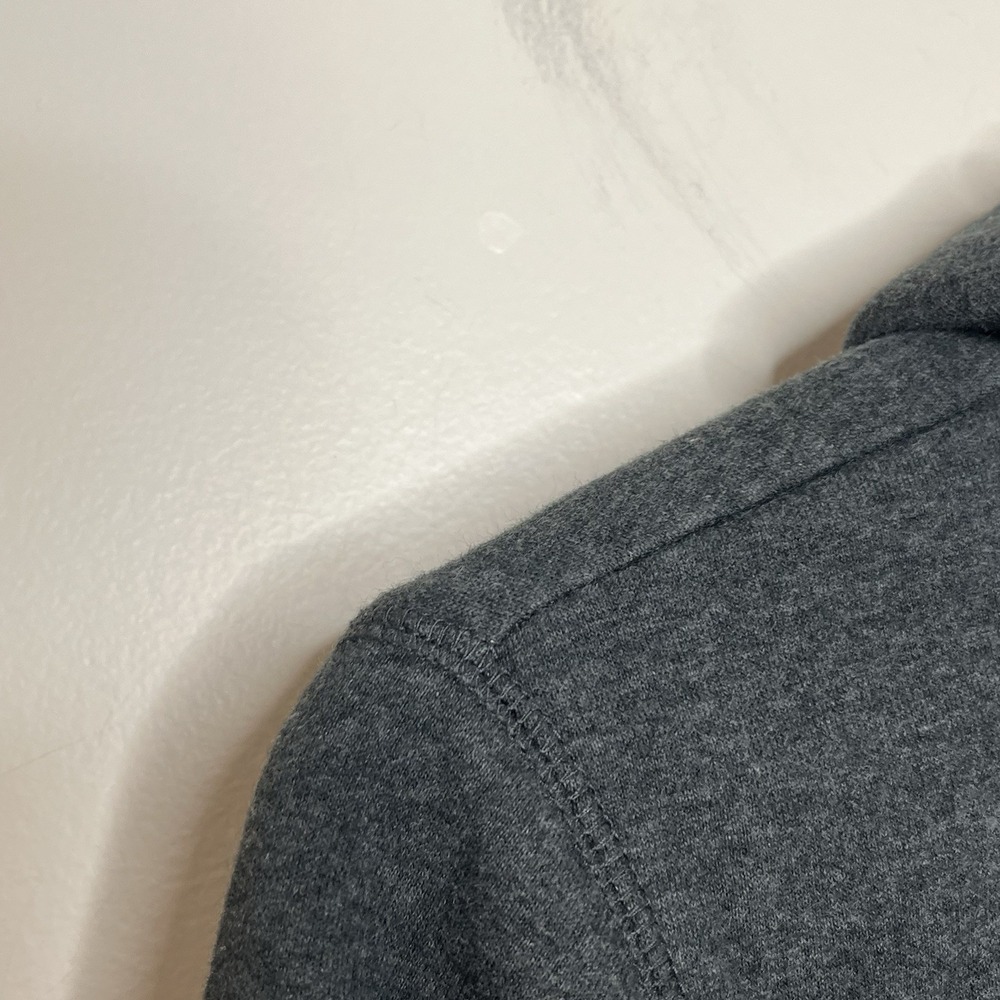 Aeropostale Full Zip Logo Hoodie Gray Womens L Fleece Sweatshirt Y2K Style - Picture 4 of 10
